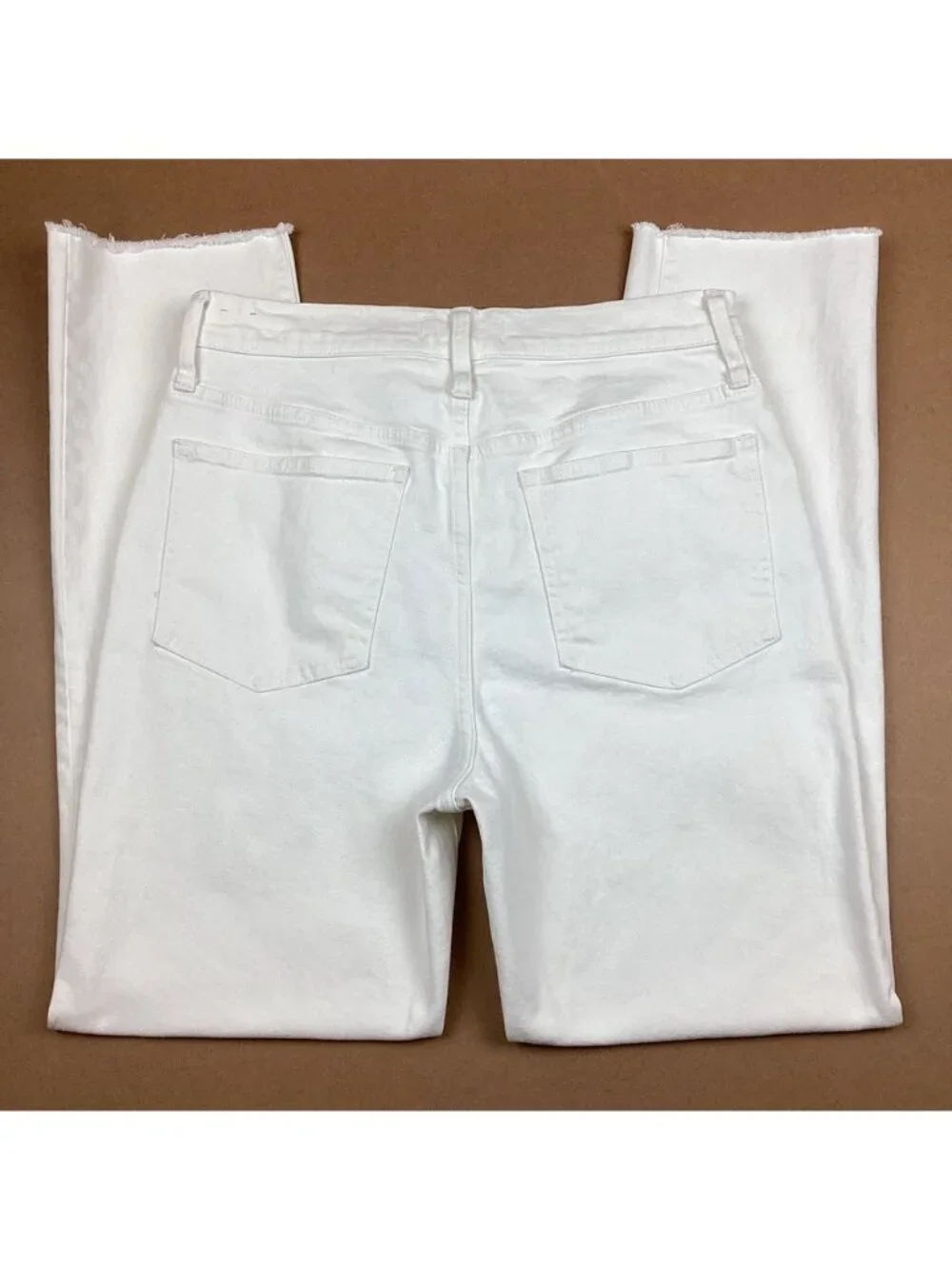 Madewell Perfect Vintage High Rise Tapered Leg Cropped Jeans White 29 - Like New - Picture 7 of 14